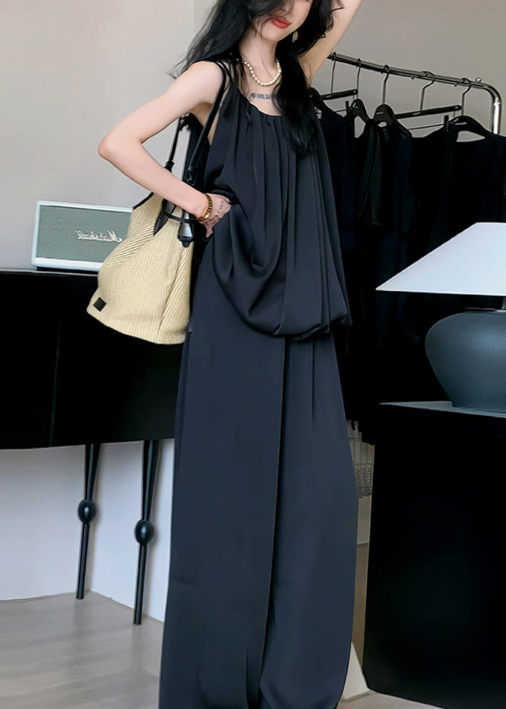 Outfits Shoulder Red Summer Ice Fine Set Piece Cold Silk Two FashionChic