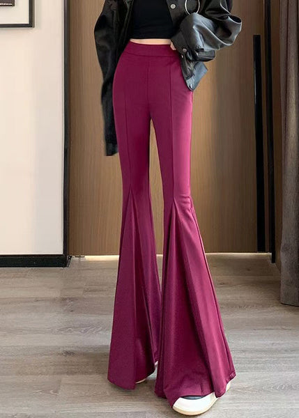 Fine Rose Silm Fit Spandex Flare Bottoms Pants Spring YP035 ABC