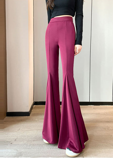 Fine Rose Silm Fit Spandex Flare Bottoms Pants Spring YP035 ABC