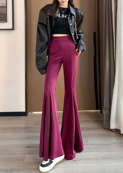 Fine Rose Silm Fit Spandex Flare Bottoms Pants Spring YP035 ABC