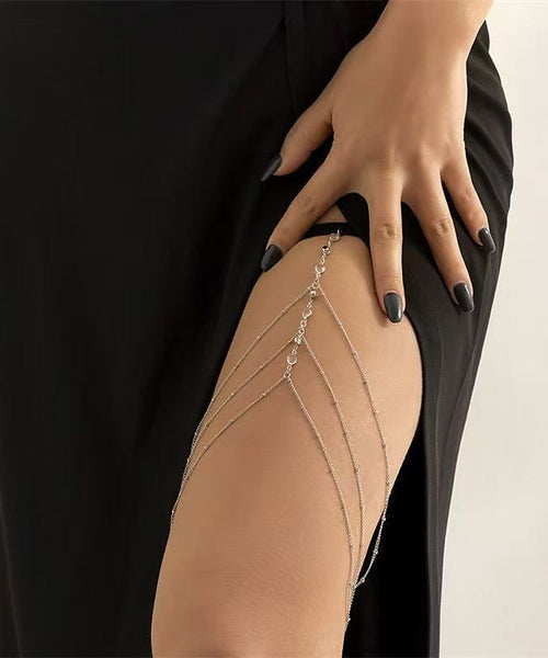 Body Alloy Tassel Star Chain Beach Shape Silk Zircon Fine FashionChic