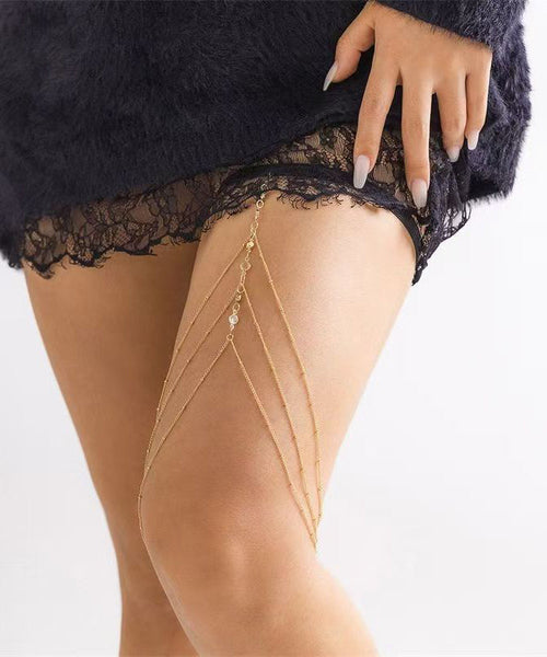 Body Alloy Tassel Star Chain Beach Shape Silk Zircon Fine FashionChic