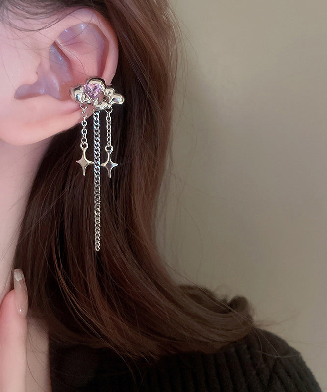 Copper Fine Drop Earrings Zircon Silk Water Tassel FashionChic