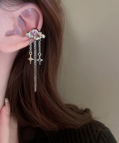 Copper Fine Drop Earrings Zircon Silk Water Tassel FashionChic