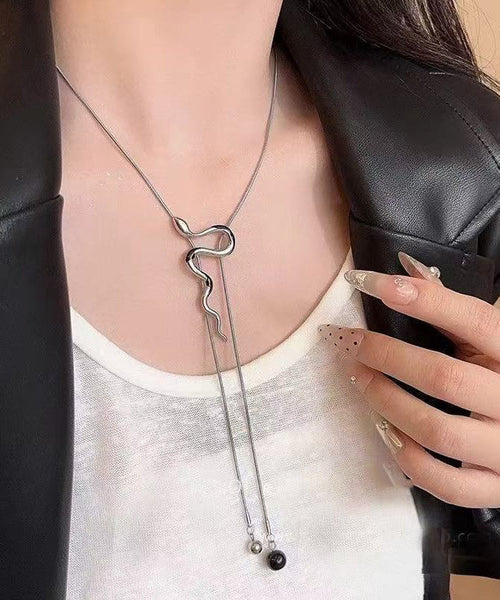 Stainless Lariat Steel Silk Serpentine Type Alloy Fine Pull FashionChic
