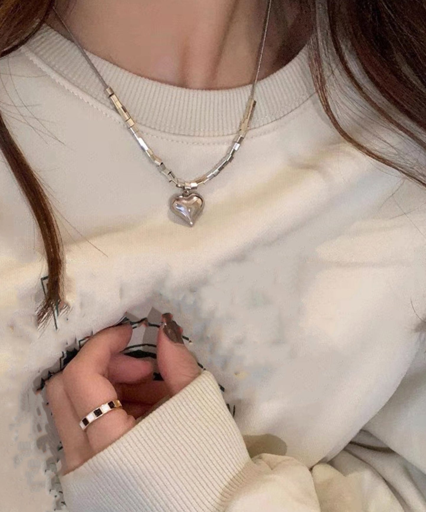 Fine Love Necklace Silk Stainless Pendant Steel FashionChic