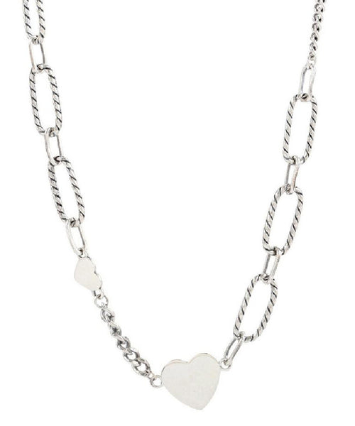 Fine Silk Sterling Silver Chain Love Princess Necklace PO008 JEW-NLC240729