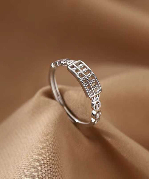 Fine Rings Abacus Hollow Silver Out Silk Sterling FashionChic