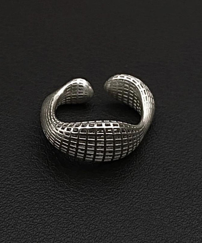 Fine Silk Sterling Silver Hollow Out Rings QJ012 JEW-RIN241021