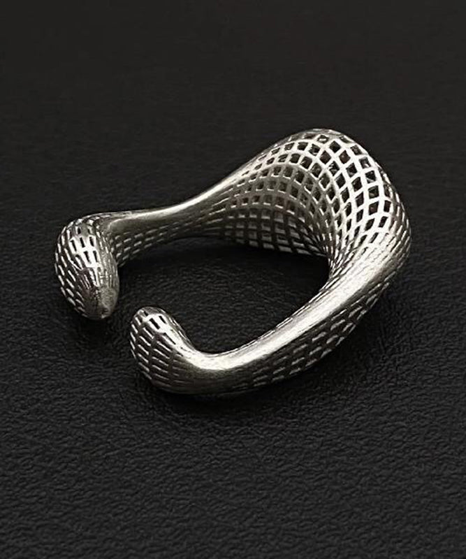 Fine Silk Sterling Silver Hollow Out Rings QJ012 JEW-RIN241021