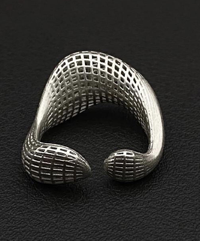 Fine Silk Sterling Silver Hollow Out Rings QJ012 JEW-RIN241021