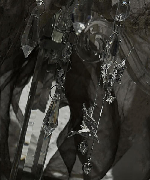 Tassel Drop Fine Earrings Sterling Silver Bird Silk Little FashionChic