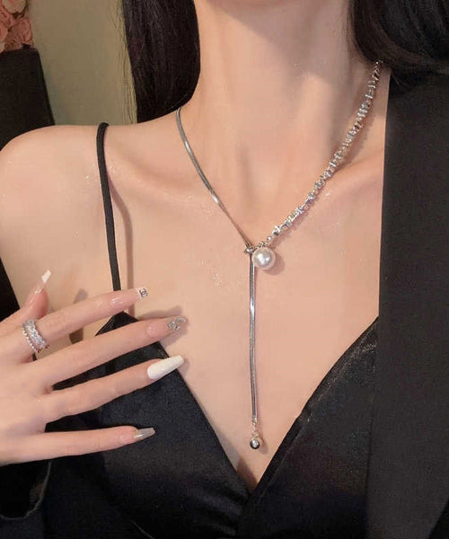 Pull Pearl Silver Sterling Patchwork Silk Fine Broken FashionChic