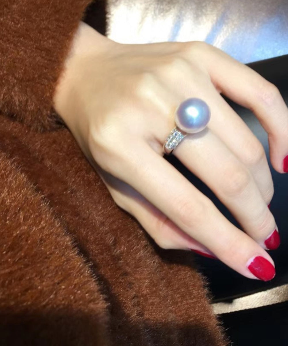 Fine White 14K Overgild Gold Pearl Rings QI050 JEW-RIN240928