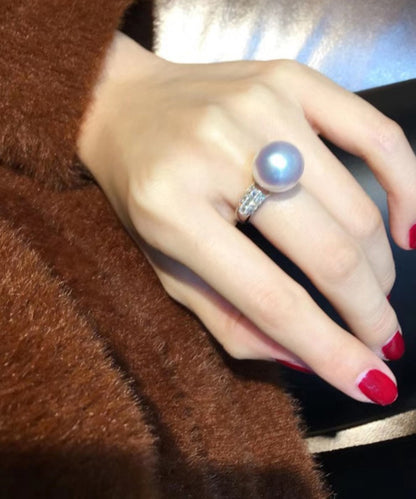 Fine White 14K Overgild Gold Pearl Rings QI050 JEW-RIN240928