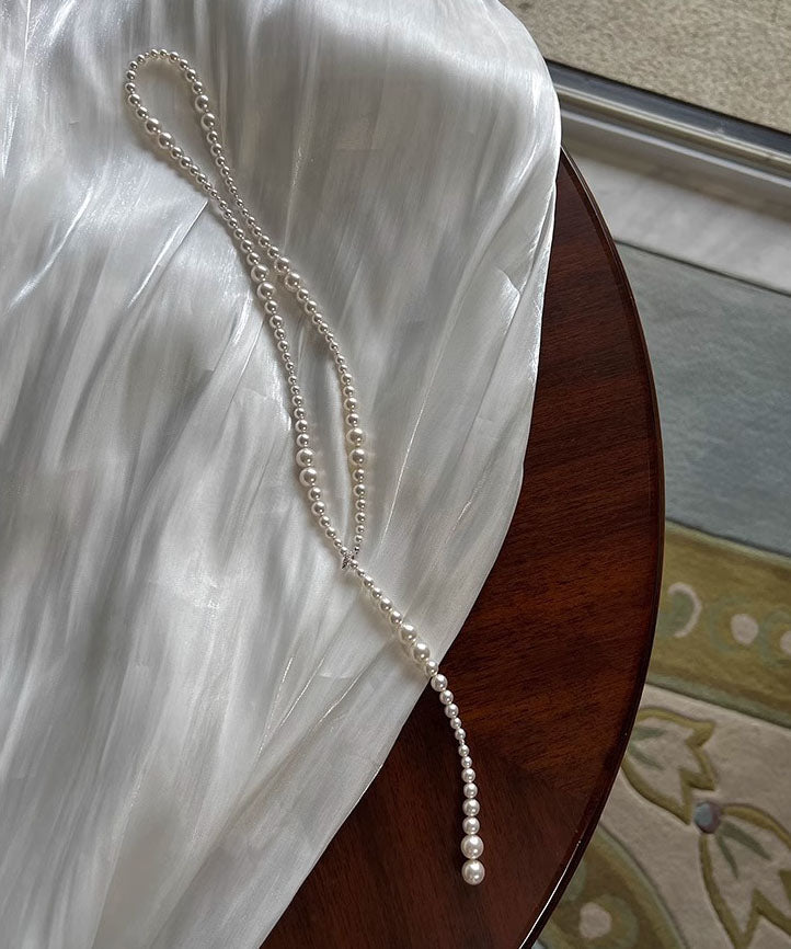 Fine White Copper Alloy Pearl Beading Necklace YA004 ABC