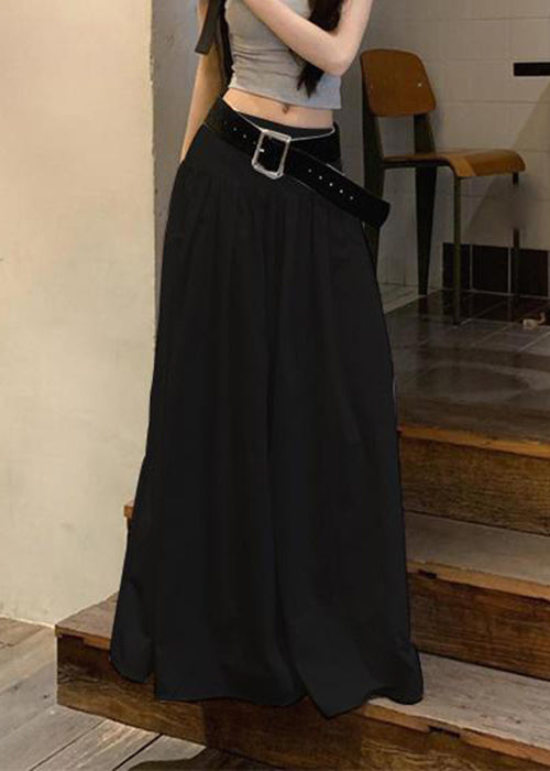 Waist White Solid Fine Skirts Cotton High Summer FashionChic
