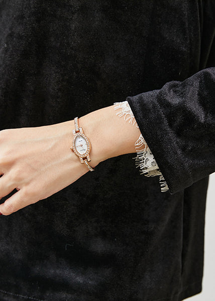 Fitted Black Lace Patchwork Silm Fit Velour Blouses Spring YU1057 Ada Fashion