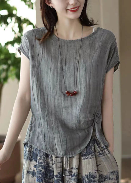 Asymmetrical White Fitted Beach Vest Linen Summer FashionChic