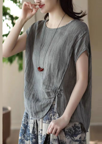 Asymmetrical White Fitted Beach Vest Linen Summer FashionChic