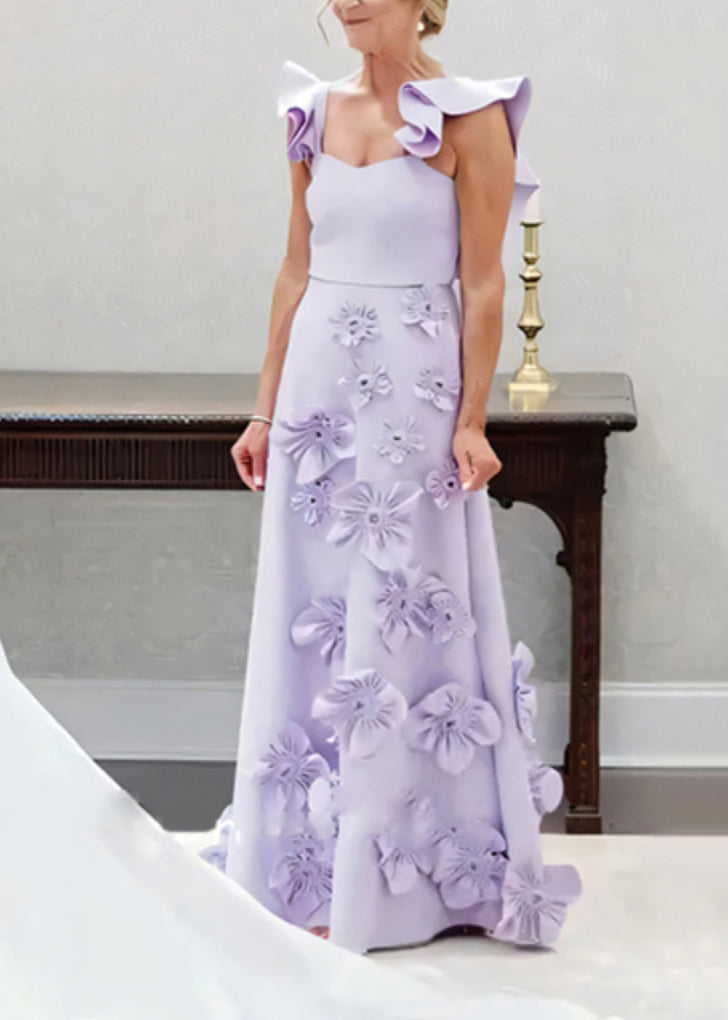 White Pockets Cotton Ruffled Dress Party Sleeveless Floral FashionChic