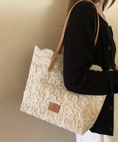 Bags Large French Shoulder Lace Capacity Beige FashionChic