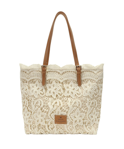 Bags Large French Shoulder Lace Capacity Beige FashionChic
