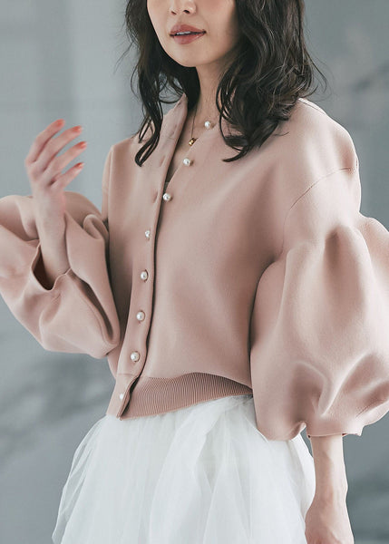 French Blue O Neck Patchwork Cotton Jackets Lantern Sleeve WE023 HS-CTS241028