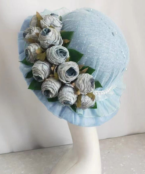 French Elegant Purple Lace Flower Bucket Hat YU1015 Hat-HAT240528