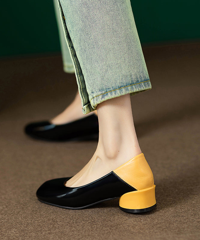 French Faux Leather Penny Loafers Splicing Gun Color QK039 shoe-PDX241013