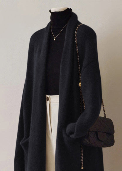 French Green V Neck Pockets Woolen Cardigan Fall RS046 ABC