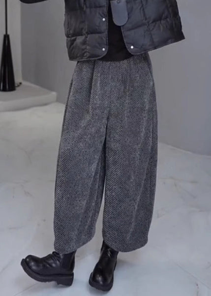 French Grey Oversized Woolen Harem Pants Spring YO023 ABC