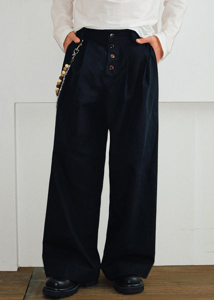 Button Khaki Mens Pockets Summer French Pants Solid Cotton FashionChic