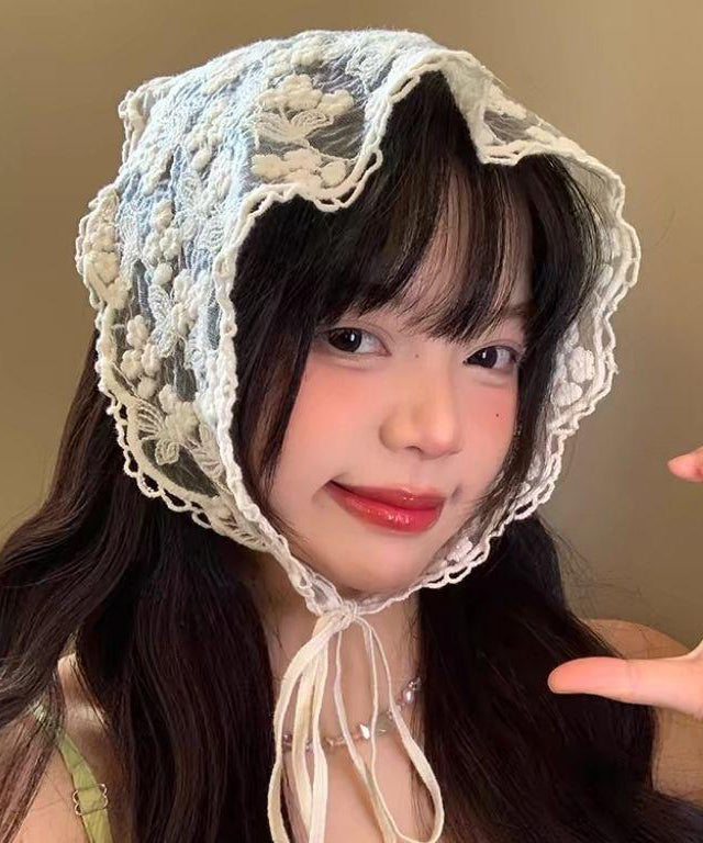 French Lace Flower Cute Baotou Triangle Headband RS008 ABC