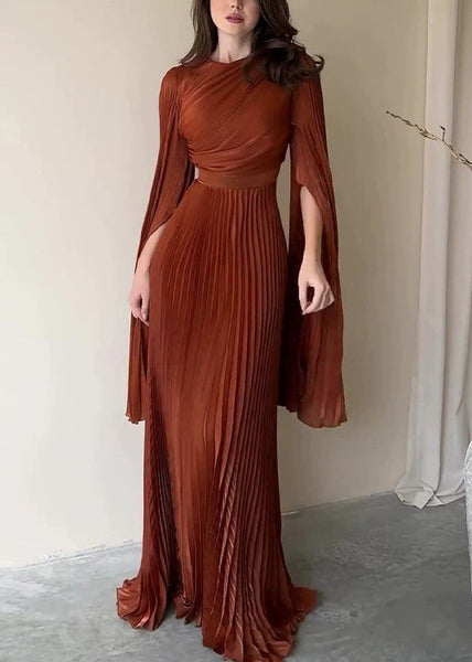 Light French Cotton Party Dress Wrinkled Waist Blue High Spring FashionChic