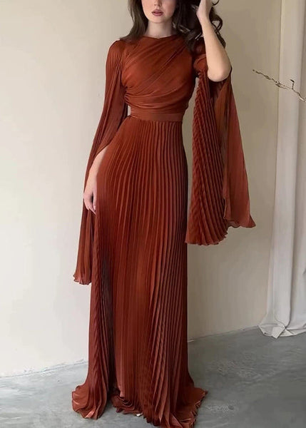 Light French Cotton Party Dress Wrinkled Waist Blue High Spring FashionChic