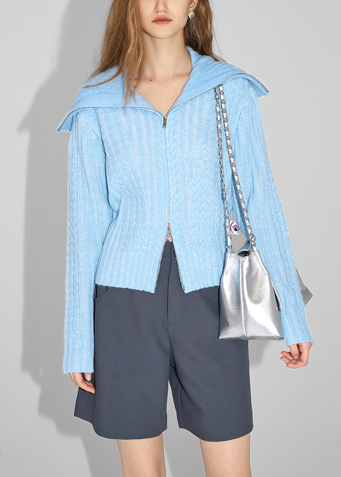 French Rose Zip Up Patchwork Woolen Loose Coat Spring TQ023 ABC