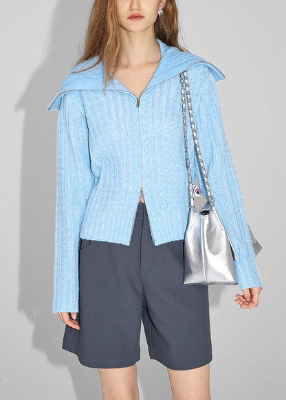 French Rose Zip Up Patchwork Woolen Loose Coat Spring TQ023 ABC