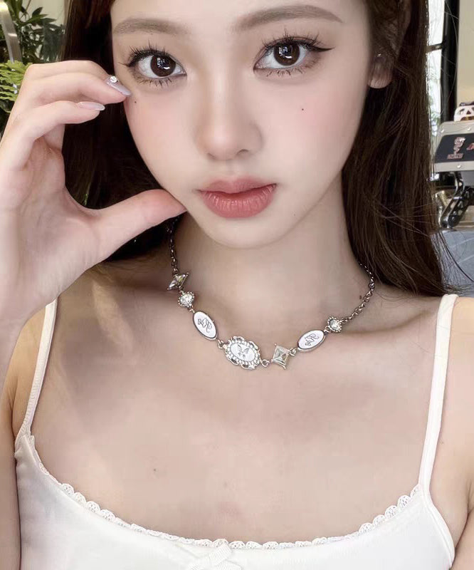 Princess Drip Alloy Glaze French Silk Butterfly Necklace FashionChic