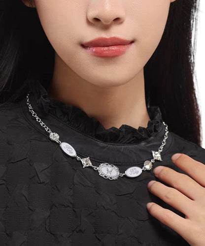 Princess Drip Alloy Glaze French Silk Butterfly Necklace FashionChic