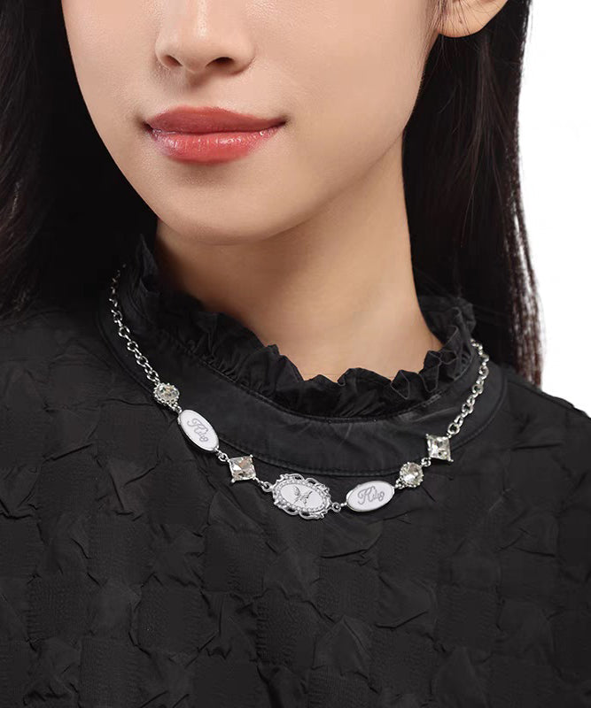 Princess Drip Alloy Glaze French Silk Butterfly Necklace FashionChic