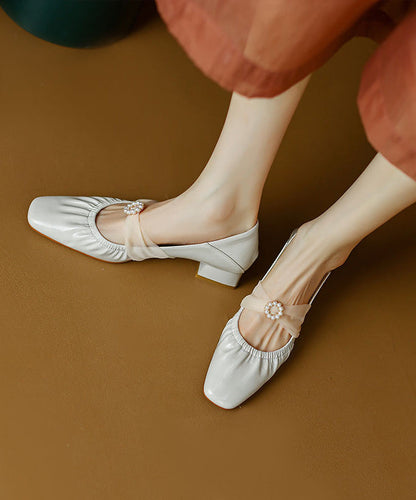 French Splicing Chunky Penny Loafers Mulberry Cowhide Leather RI022 ABC