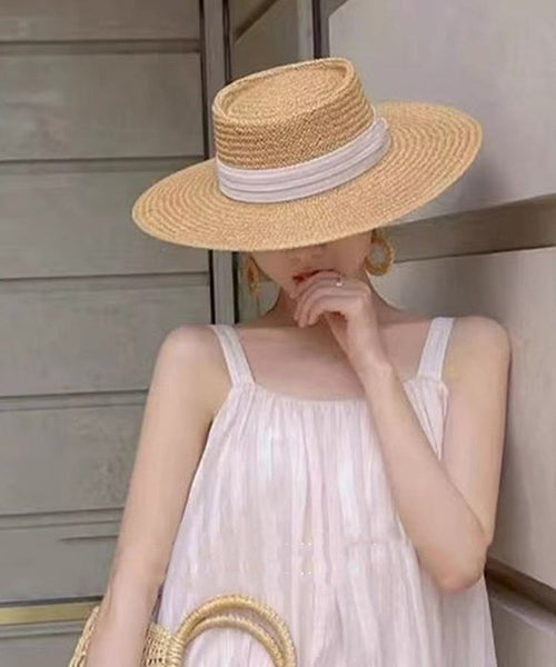 Woven French New Cloche Straw Hat Khaki Style FashionChic