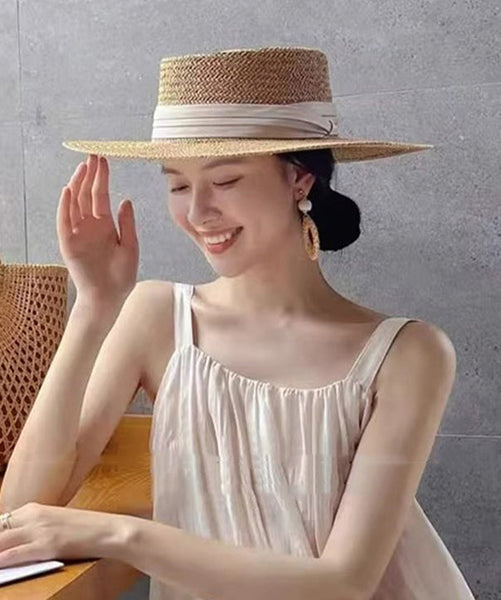Woven French New Cloche Straw Hat Khaki Style FashionChic