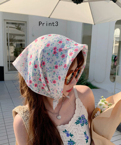 French Versatile Printed Beach Sunshade Headscarf YU1003 Hat-HAT240528