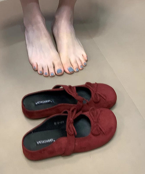 Bow Splicing Sandals French Yellow Slide Wedge FashionChic