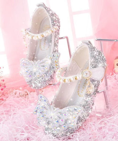 Shoes Strap Girl Nail Buckle Crystal Pink Baby Chic Bead Princess FashionChic