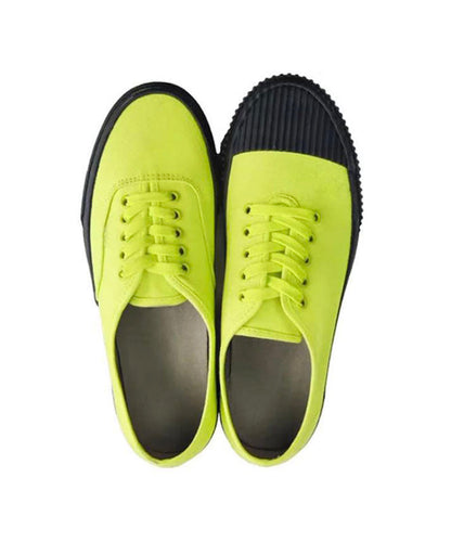 Green Canvas Casual Asymmetrical Flat Shoes Cross Strap DD1022 Shoe-PDX240605