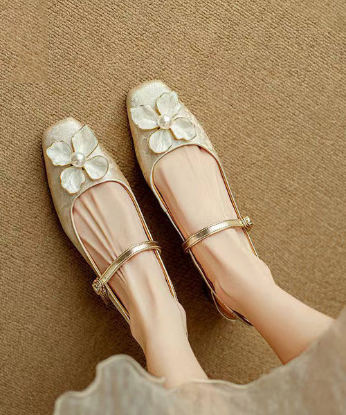 Green Chunky Chinese Style Floral Buckle Strap Splicing Sandals OI028 shoe-LX240801