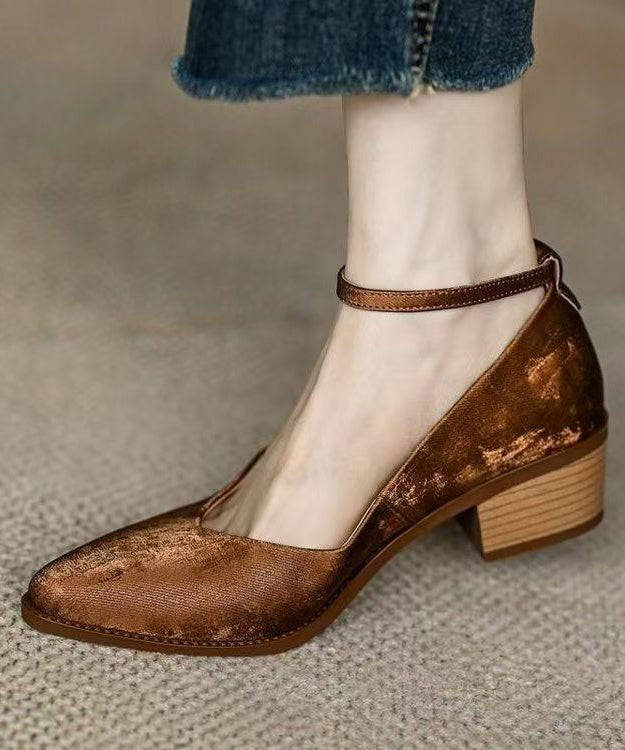 Green Faux Leather Loafers For Women Splicing Buckle Strap OM014 ABC